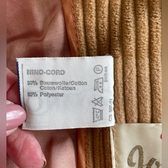 Vintage Camel Corduroy Longline Coat | Minimalist Tailored Jacket | M - Picture 8 of 8